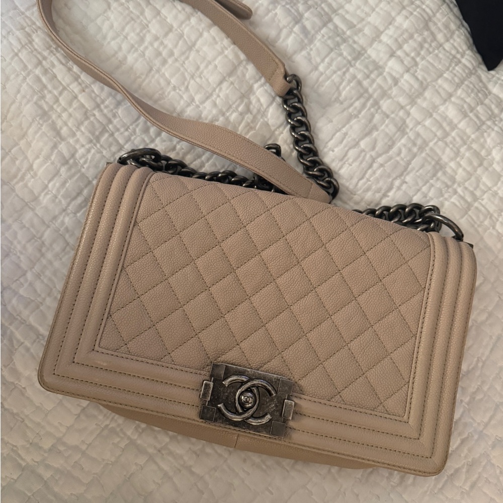 Chanel Medium Nubuck Caviar Boy Bag